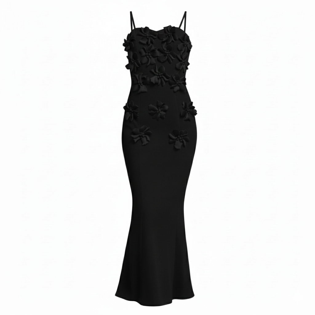 Noir Floral Muse Gown