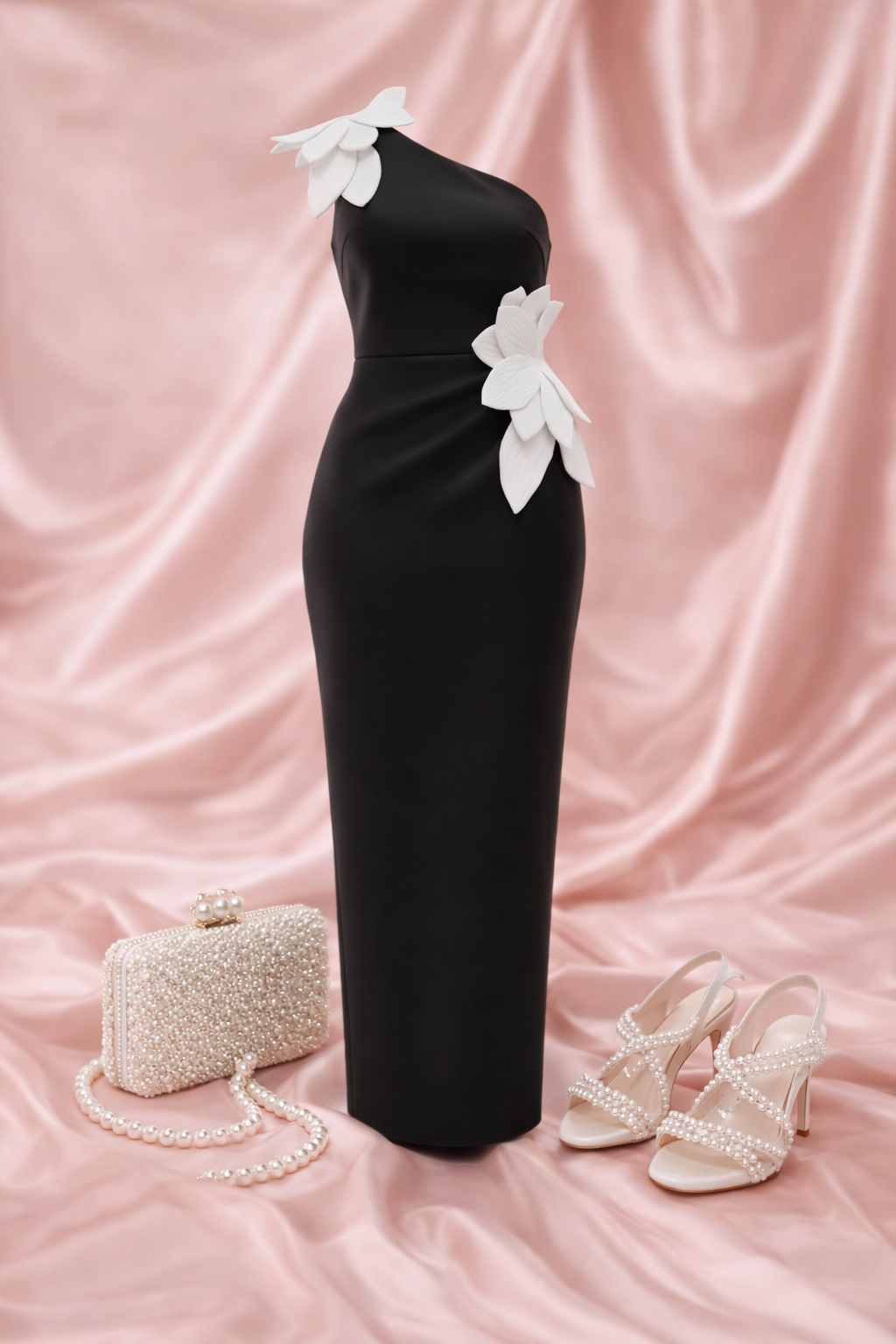 Black Petal Luxe Gown