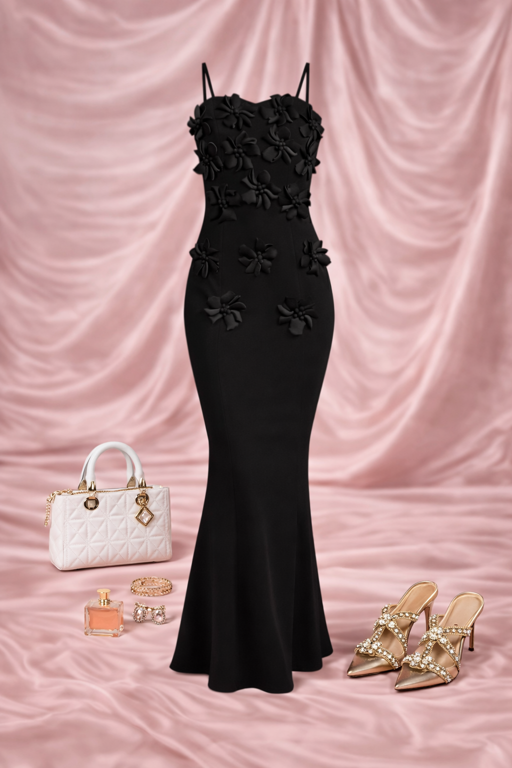 Noir Floral Muse Gown