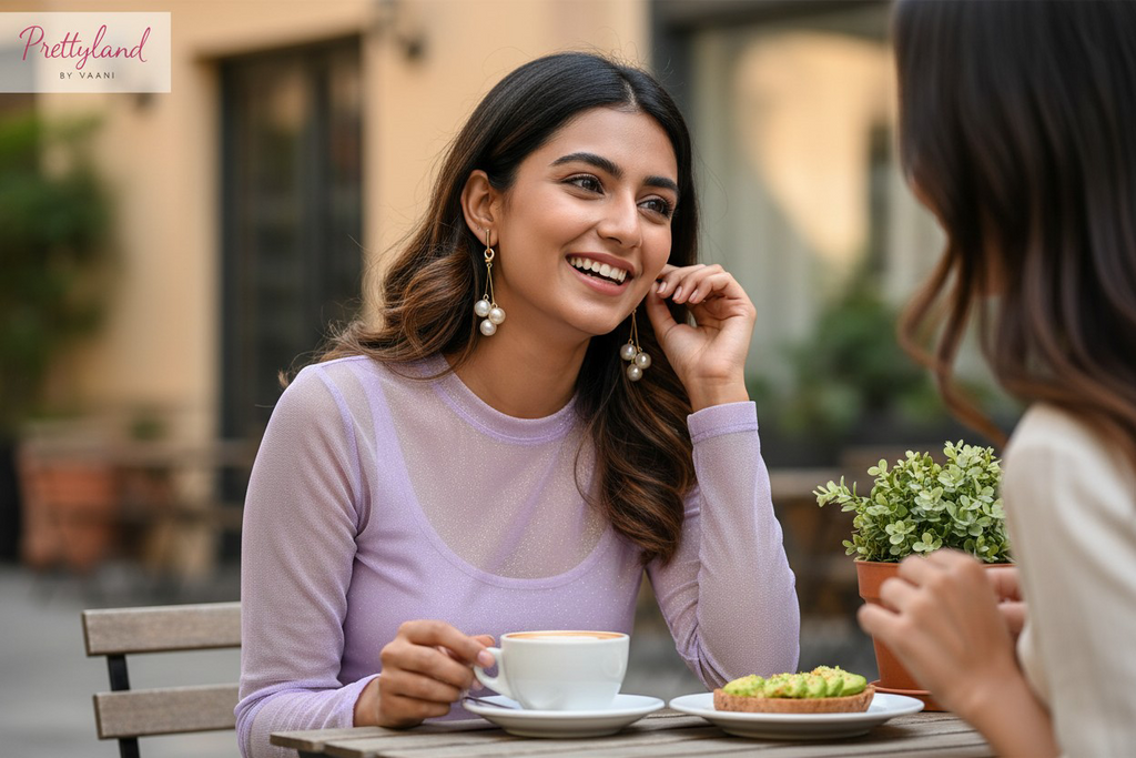 Elegant Pearl Cluster Drop Earrings