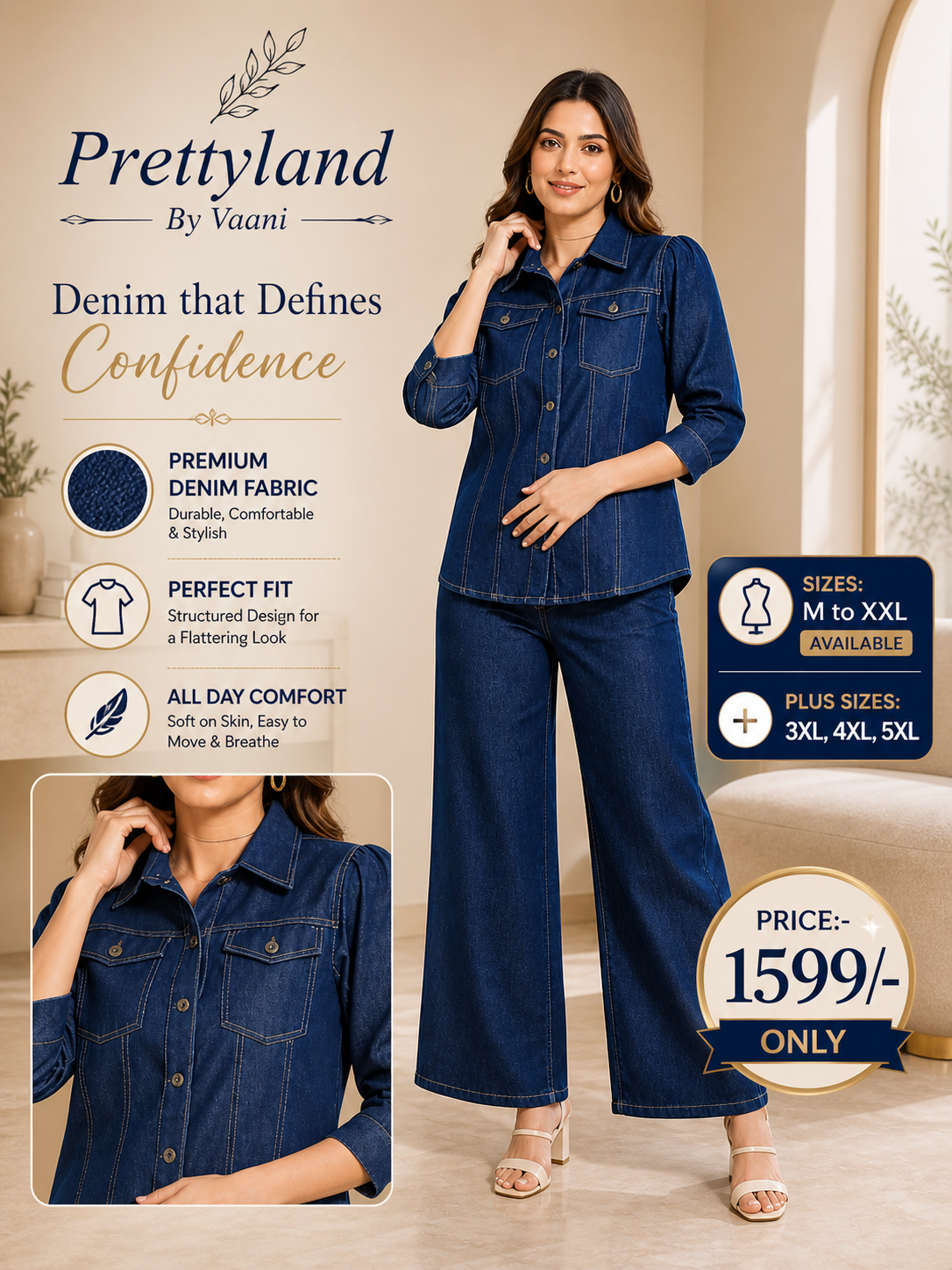 Classic Luxe Denim Co-ord Set